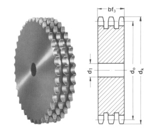 kettenradscheibe dreifach