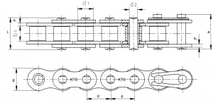 Simplex rollenketting DIN 8187