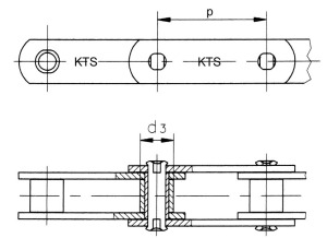 Transportketting volgens DIN 8165