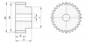 Stirnrad Modul 1,5