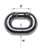 replacement link for round link chains