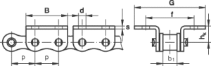 rollenkette k2 beidseitig