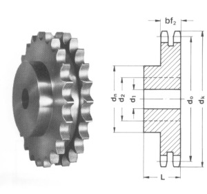 Kettenrad duplex DIN 8187