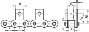 rollenkette m1 beidseitig