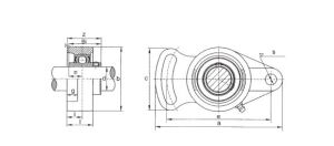 Schwenkflanschlager UCFA