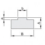 Artikel 14100500 - Kunststoff-Gleitschiene 20 x 10 x 1000mm lang für  Einfachrollenkette 08 B-1