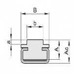 Artikel 14100500 - Kunststoff-Gleitschiene 20 x 10 x 1000mm lang für  Einfachrollenkette 08 B-1